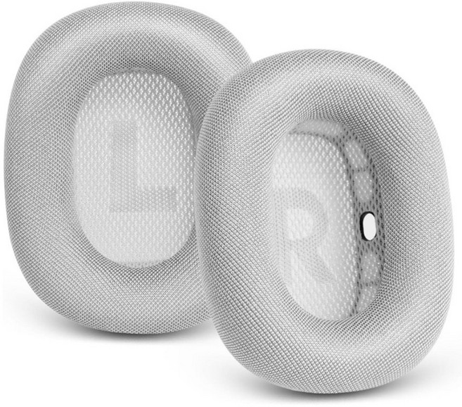 에어팟맥스 이어쿠션 이어패드 업마켓 교체용 캡 한쌍, 화이트