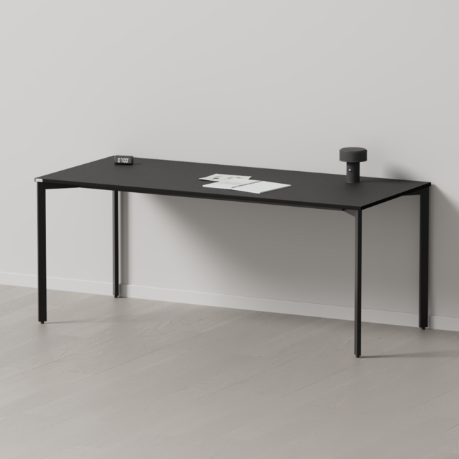 다가구 페르마타 1800 x 800 컴퓨터책상 스탠다드 타입, 블랙 상판+블랙 프레임