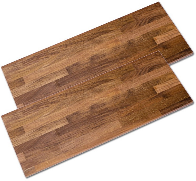 아이베란다 멀바우 선반 목재 집성목 벽선반 받침대 15T, 2개, 300mm x 600mm 엣지샌딩