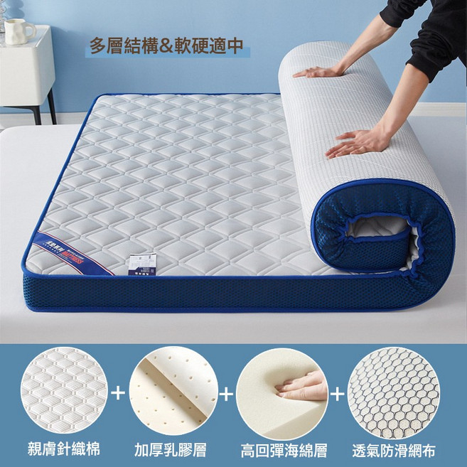 牀墊子乳膠牀墊宿舍牀墊學生租房加厚褥子軟墊家用打地鋪神器雙人