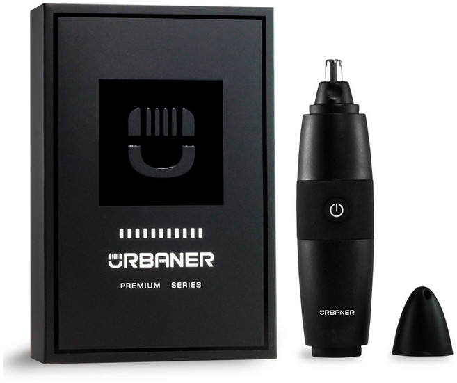 【URBANER 奧本電剪-直營】 MB-061B PREMIUM水洗式電動鼻毛刀, Black