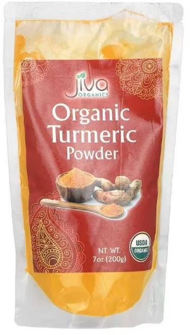Jiva Organics 지바 오가닉스 인도산 강황 터메릭 파우더 198g, 1개 - 쿠팡