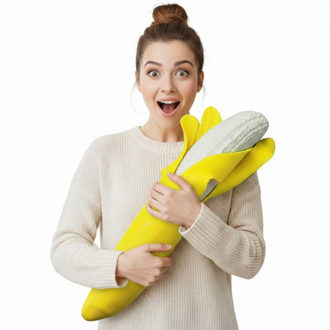 토이즈데이 40cm 자이언트 바나나 말랑이 스퀴시 스트레스 해소 핫한 인싸템 요즘유행, 1개, 700g, 노랑