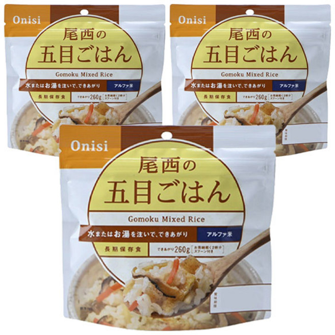 Onisi 尾西 鯛魚燒飯糰, 3個, 100g