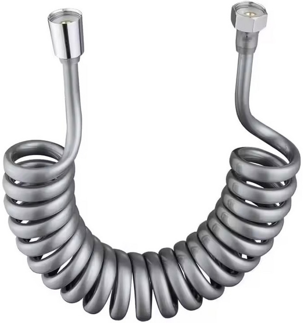 5M 2M 5M 샤워 분무기 배관 욕실 액세서리 스프링 화장실 호스 비데 전화선, Grey, 1개