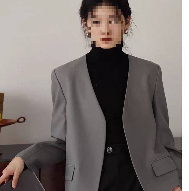 【小個子顯高】西裝外套 西裝 西服 短款西裝 小西裝 氣質V領 設計感 春季新款 通勤百搭 2026流行