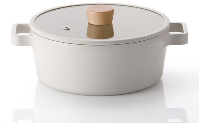 네오플램 IH 인덕션 냄비 양수 22cm, 화이트, 1개