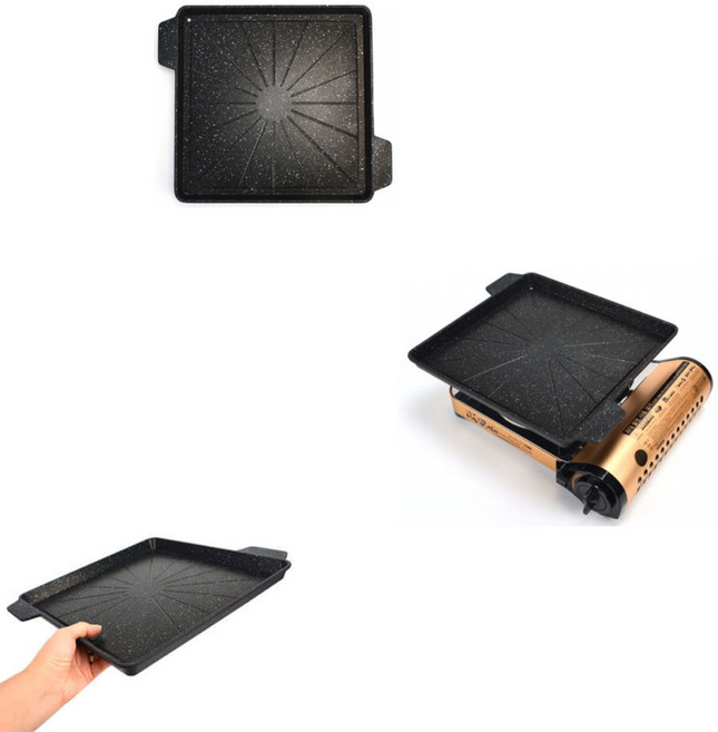 국산 가벼운 캠핑용 업소용 오리 돼지고기 냉동 삼겹 불판 곱창구이판 고기굽는판 다용도, 1개