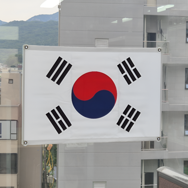 국산 창문 부착형 실내 게양 국기 가정용 태극기, 본품, 1개