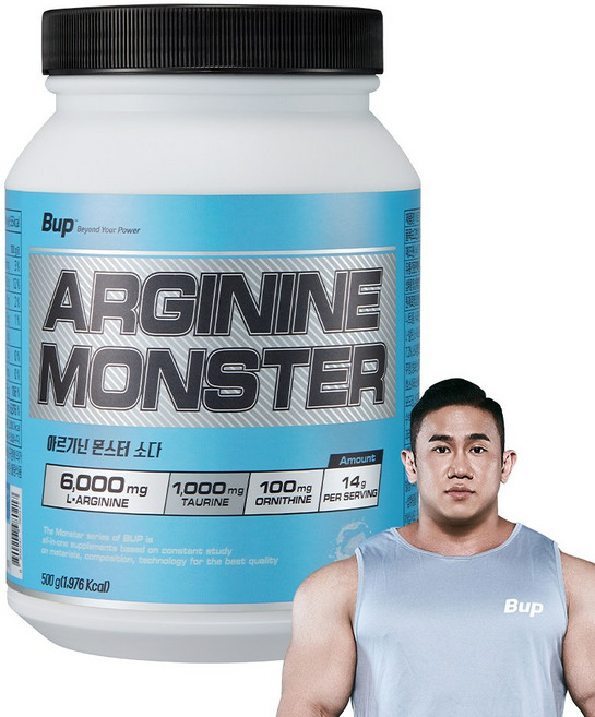 BUP 아르기닌몬스터 소다맛 아미노산 헬스보충제, 500g × 1개, 1개, 500g
