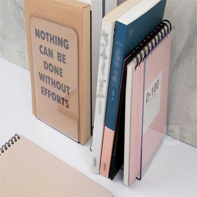 다파스토어 투명 책교정대 책지지대 북엔드2P 북받침대