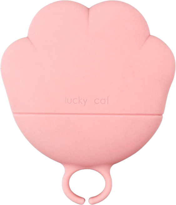 소요상점 고양이 캔뚜껑, 1개, 화이트/핑크