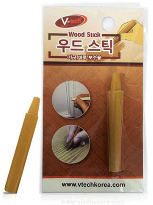 원목 강화 마루바닥 흠집제거 보수제 우드스틱 4.5g 밝은갈색 3호, 2개