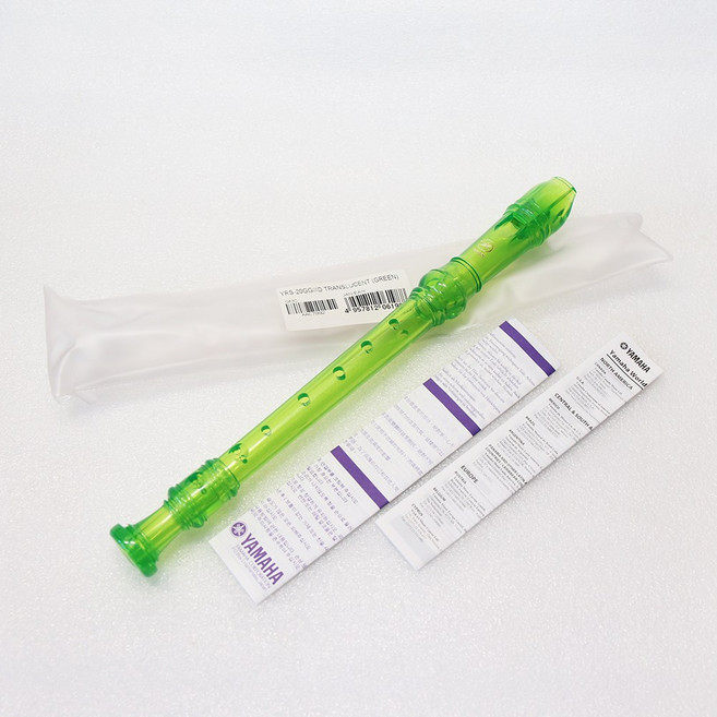 야마하 리코더 YRS-23G 저먼식 소프라노 컬러 투명 바로크식 초등학생 취미용, 저먼식 YRS-20G(그린), 1개