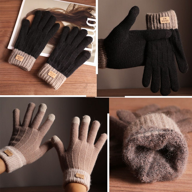 1+1 바니엘 캐시미어 고급 니트 장갑 스마트폰 터치