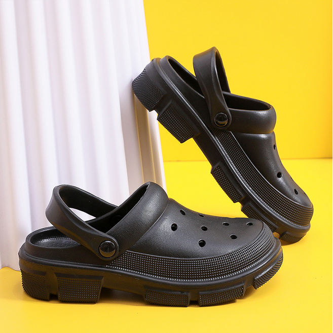 VEETIZ 남성 여성 푹신한 통굽 슬리퍼 아쿠아슈즈 층간소음 키높이 샌들 쿠션