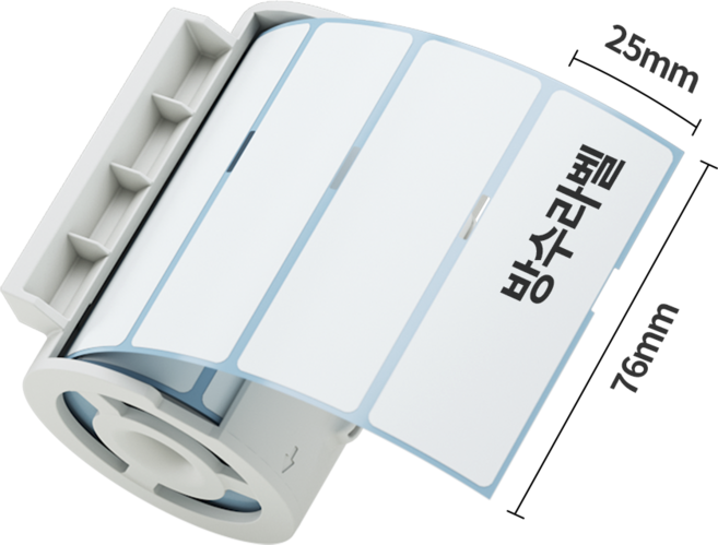 네모닉 방수라벨 카트리지 1인치 (76x25mm 360장), 1개, MLC-3111W-STD