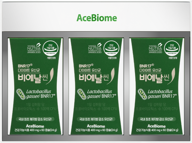 BNR17 다이어트유산균 비에날씬 선물세트, 60정, 3박스