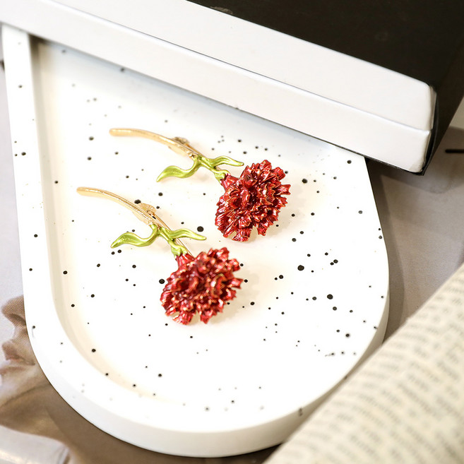 어버이날 부모님 선물 부토니에 카네이션 브로치 핸들케이스, 파스텔 레드레드 브로치2P세트, 1개