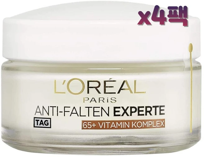 로레알 페이셜 모이스춰라이저 안티에이징 데이 크림 50ml x4팩 (60대 화장품) - 쿠팡