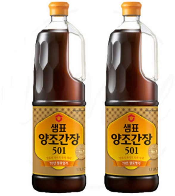 샘표 양조간장 501, 1.7L, 2개