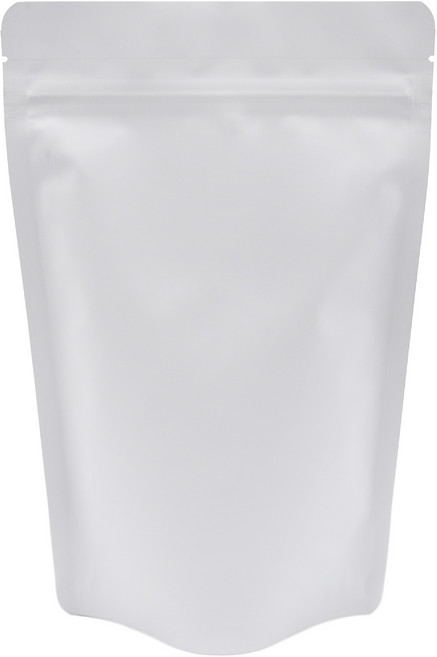 화이트 무광 은박 지퍼 스탠드 포장 봉투, 100매