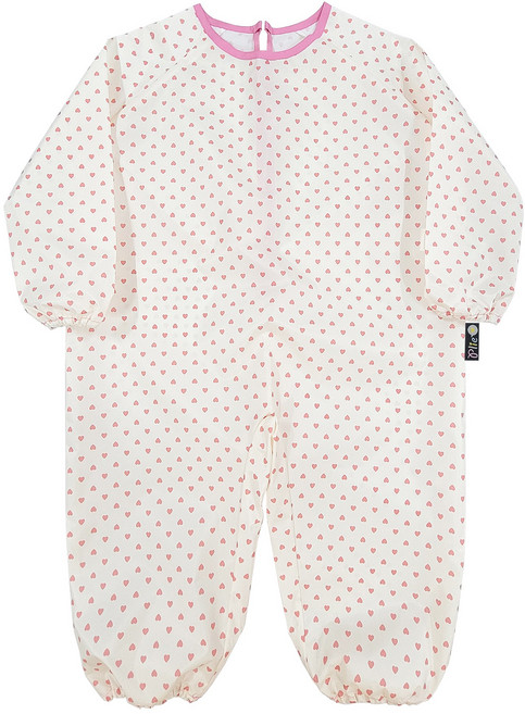 유아동 전신미술가운 일반형, 크림핑크하트