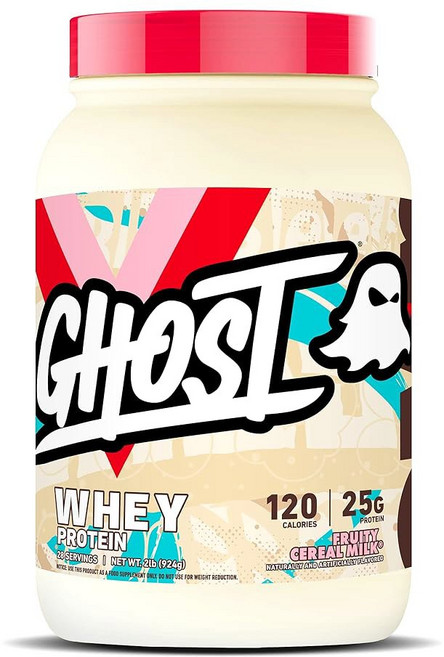 고스트 유청 단백질 파우더 시나본 - 2LB 25G 시나몬 롤 맛 분리주 농축액 및 가수분해 블렌드 운동 후 쉐이크 대두 글루텐 프리, 1개