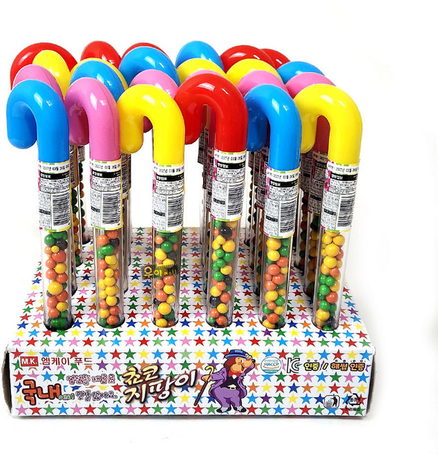 쵸코지팡이 24개 1박스 학원 유치원 간식 과자 초콜릿, 9g