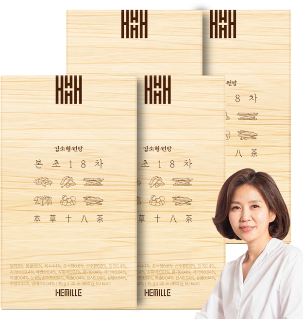 김소형 원장 본초 18차 국산 보리차 둥글레 18차 블렌딩 액상차, 120개, 15g