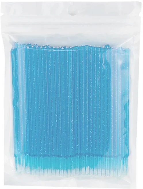 100pcs 속눈썹 청소 브러쉬 마이크로 면봉 개별 제거 메이크업 브러쉬 속눈썹 미세 브러쉬 뷰티 클린 도구