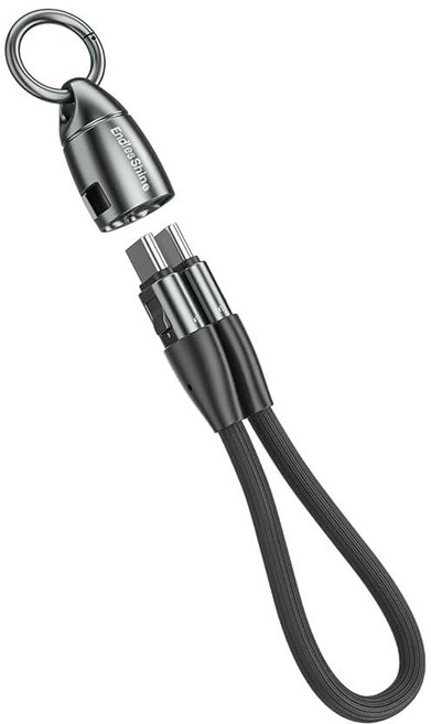 EndlesShine 짧은 USB C 케이블 PD 240W1팩 6인치 키체인 케이블폰 랜야드 USB-C to Type-C 케이블고속 충전 케이블Phone 171615 삼성 갤럭시, EndlesShine 짧은 USB C 케이블 PD 24