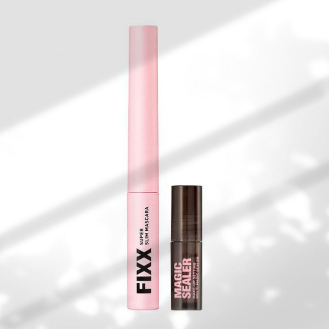 쏘내추럴 수퍼 픽스 슬림 마스카라, 03 소프트 로지 (+매직실러 미니 ), 1세트