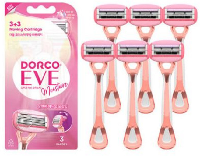 SLEEK 슬릭 모션 쉐이빙폼 210ml 4개+증정(엣지면도기)/면도용품, 이브 모이스처 휴대용 면도기 3Px2 (6P)/제모기/