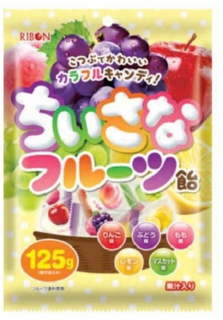 Ribon 立夢 5種風味水果硬糖 125g 綜合水果糖 彩色糖球 果汁糖 婚禮糖果, 1個