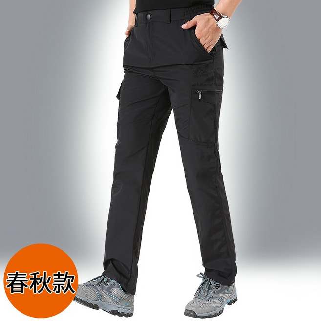 SINCE 1941 男款戶外速乾長褲 春秋薄款 防水彈性多口袋 登山休閒工裝褲