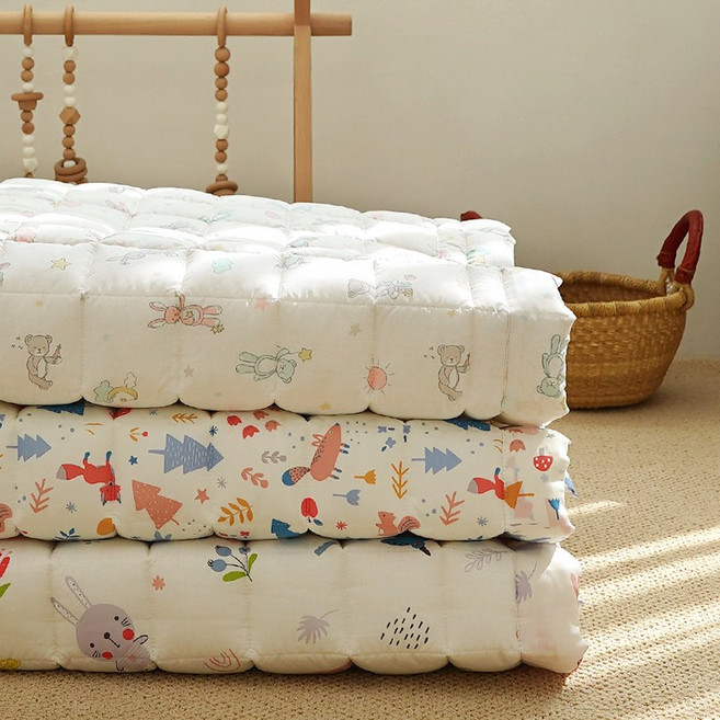 보들보들 먼지없는 밀크 모달 100% 미끄럼방지 유아 패드, 밀크모달_달곰달곰, 1개