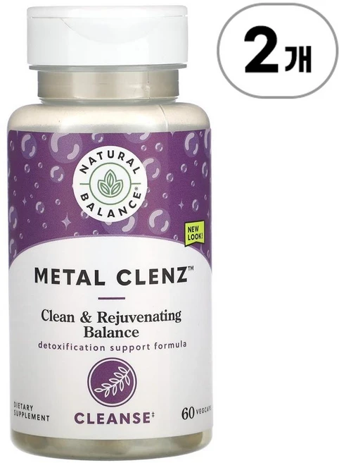 내추럴 밸런스 메탈 클렌즈 (중금속 배출) Natural Balance Metal Clenz 60정, 2개 - 쿠팡