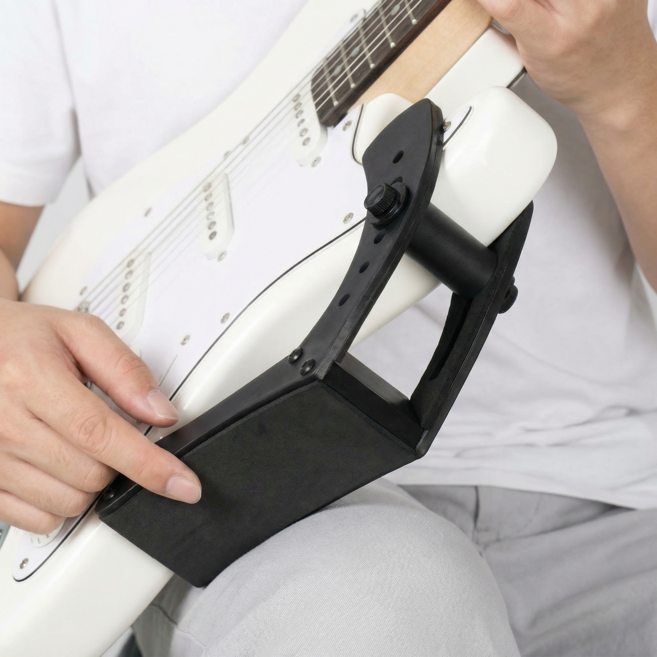 지구원 일렉 기타 무릎 받침대 거치대, 1개