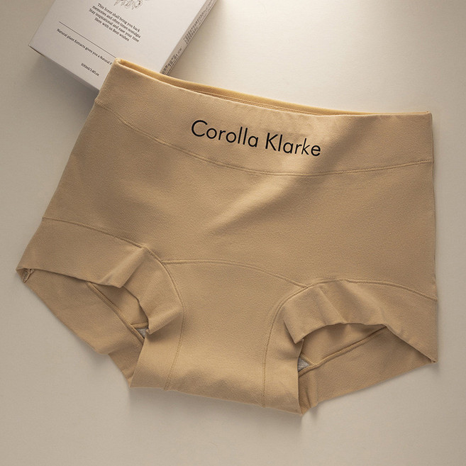 Corolla Klarke 純棉中高腰包臀抗菌內褲 16cm加長內襠, 膚色, 獨立包裝
