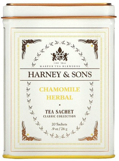Harney & Sons 파인 티 캐모마일 허브 티백 20개입 26g(0.9oz) 1팩, 26g, 1개