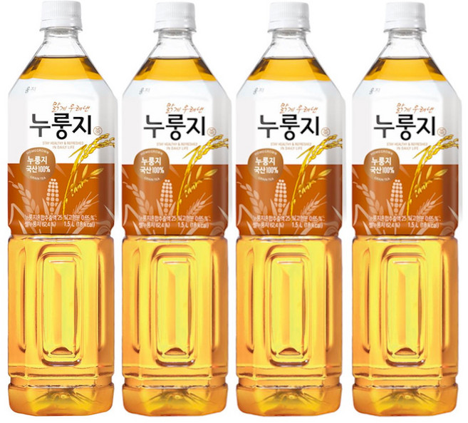 웅진 맑게 우려낸 누룽지 차, 1.5L, 4개