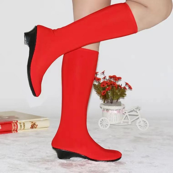 JoYouth3CM 여성 라인댄스부츠 웜업부츠 댄스화 줌바 라틴 미들 D016, 240, 레드, 1