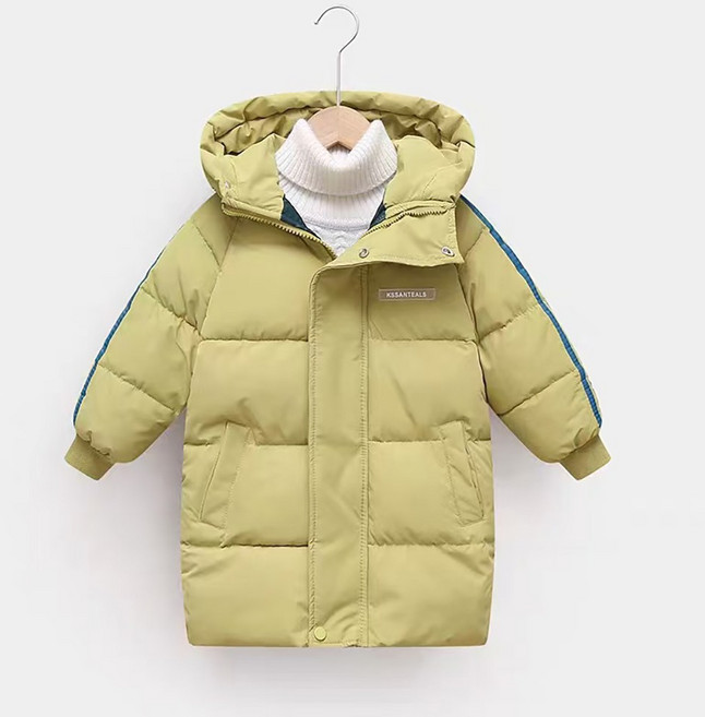 IEDUOS남녀 아동용 롱패딩 키즈 주니어 초등학생 후드패딩 남아 여아 겨울 아우터