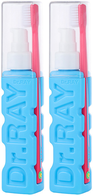 닥터레이 칫솔치약세트 치과용칫솔 휴대용양치세트, 2개