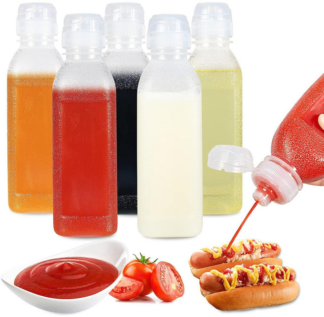 쿠코아 흐르지 않는 주방용 다용도 소스통 5P 세트, 5개, 500ml