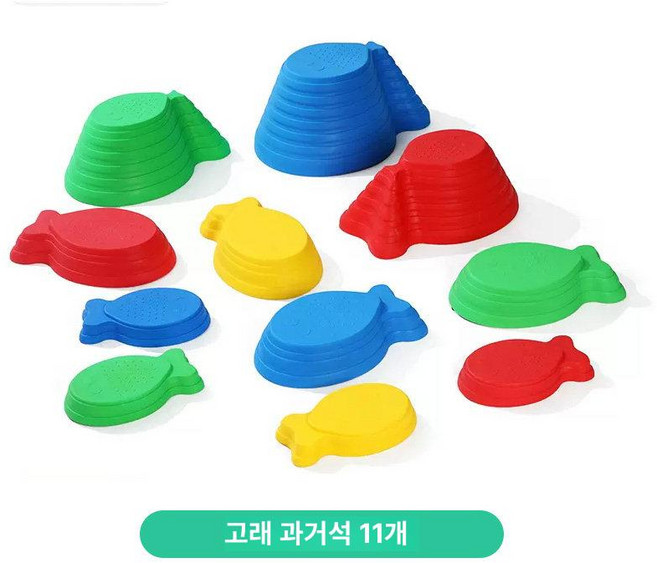 MONI 밸런스스톤 운동 감각 유아체육 밸런스 균형, 1개, 웨일 11개