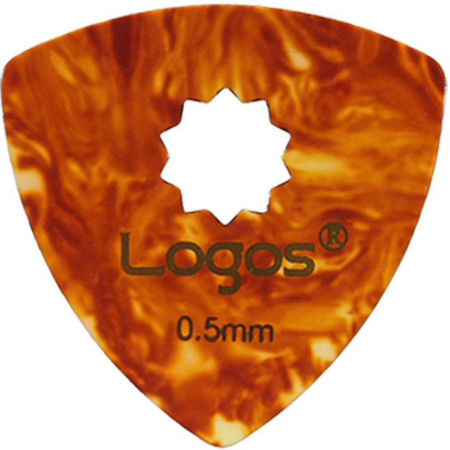 로고스 국산 기타피크 미끄럼방지 홀피크 0.5mm, 1개