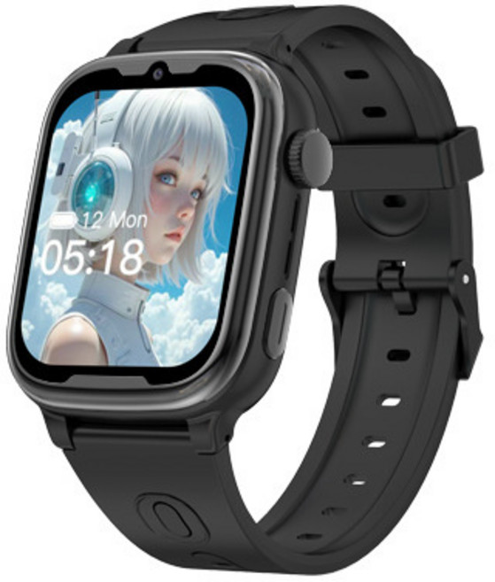 兒童智能定位手錶 具備視訊通話與SOS緊急求救功能, ANT+, 1cm, D18海外版本+支付寶-黑色:一個
