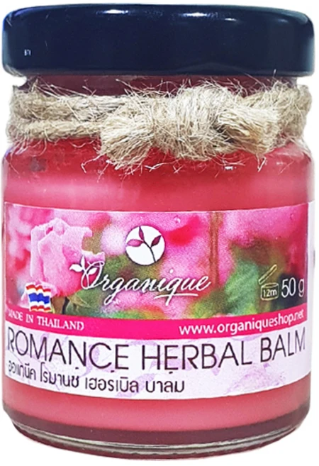 태국 야몽 크림 오가닉(Organique) 로맨스 허벌 밤 로즈 50g 빨강색 유리병 태국 정품 마사지크림, 6개, 50ml - 쿠팡